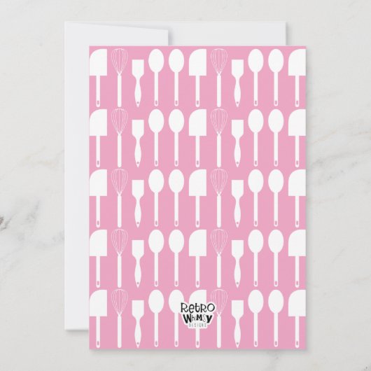 Koken Party Meisjes Bakken Kinderen Verjaardag Kaart (Achterkant)