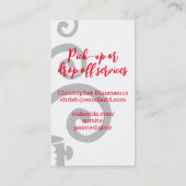 Koken pot grote krullende stoomkoksbus... visitekaartje (Achterkant)