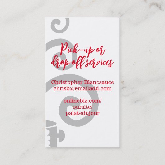 Koken pot grote krullende stoomkoksbus... visitekaartje (Achterkant)