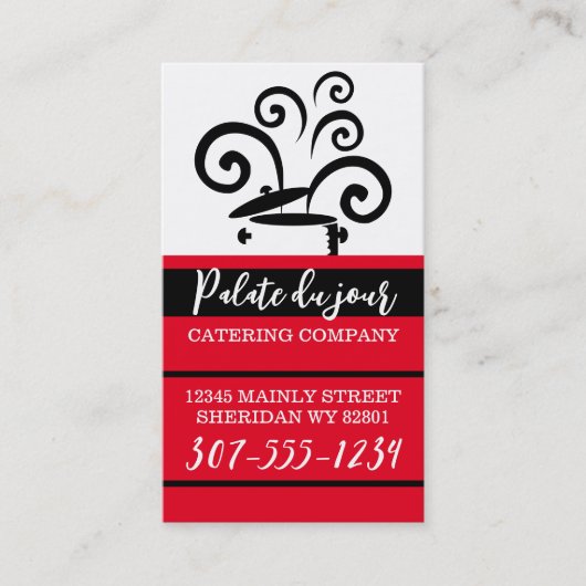 Koken pot grote krullende stoomkoksbus... visitekaartje (Voorkant)