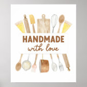 Koken Quote Scandinavische keuken bakken gebruiksv Poster (Voorkant)