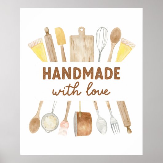 Koken Quote Scandinavische keuken bakken gebruiksv Poster (Voorkant)