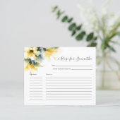 Koken Recept Kaarten Geel Bloemengroen (Staand voorkant)