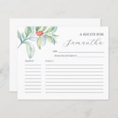 Koken Recept Kaarten Waterverf Kerstmis (Voorkant / Achterkant)