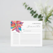 Koken Recept Kaarten Waterverf Poinsettia (Staand voorkant)