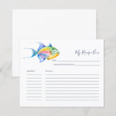 Koken Recipe Kaarten kleurrijke tropische vis (Voorkant / Achterkant)