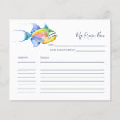 Koken Recipe Kaarten kleurrijke tropische vis (Voorkant)