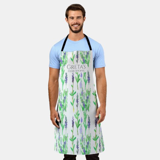 Koken Restaurant Cafe Lavendel Bloemen Schort (Gedragen)