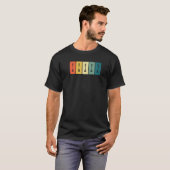 Koken Retro Zonsondergang Chef T-shirt (Voorkant volledig)