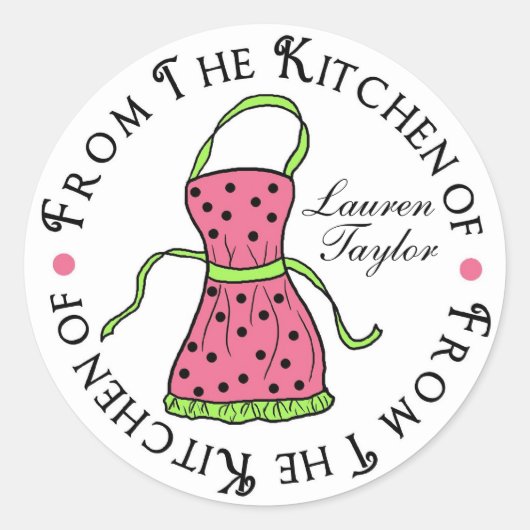 Koken Schort Bakken Stickers (Voorkant)