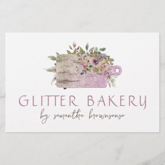 Koken Sparkle Chopping Board roos gouden bakken Briefpapier (Voorkant)