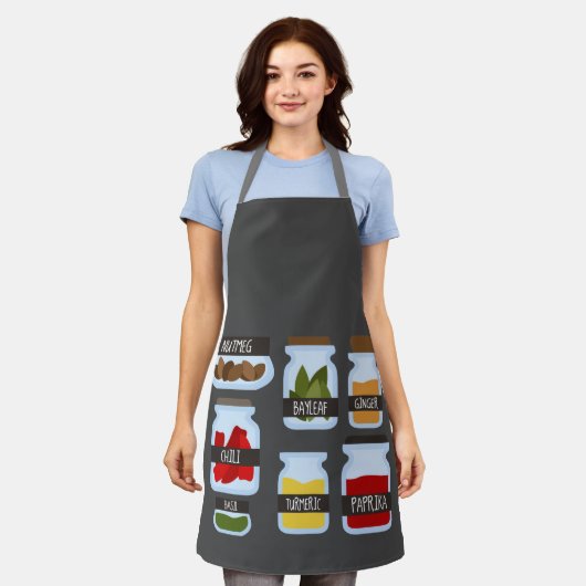 Koken specerijen kleurrijke funky schort (Gedragen)