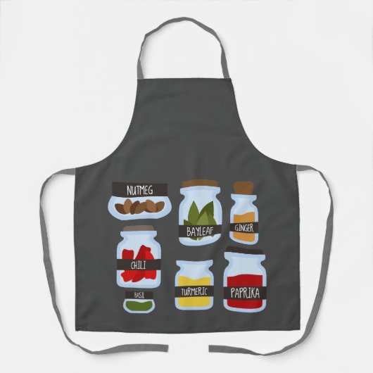 Koken specerijen kleurrijke funky schort (Voorkant)