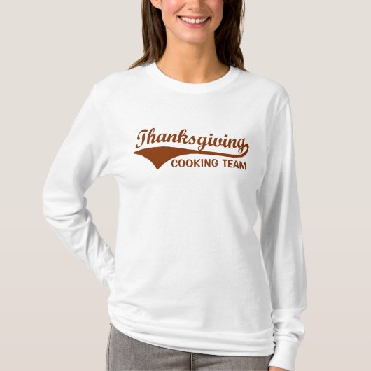 Koken team, grappige Thanksgiving T-Hemden T-shirt (Voorkant)
