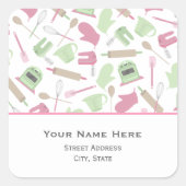 Koken Thema Adres Sticker (Voorkant)