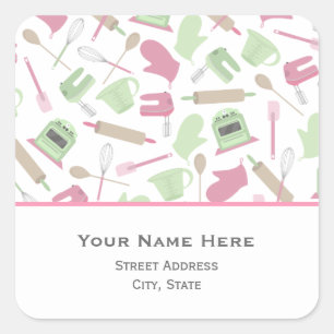 Koken Thema Adres Sticker