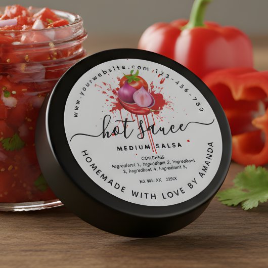 Koken Thuisgemaakte hete saus label