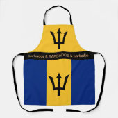 Koken van Barbados en Barbados Vlag Keukenkeuken Schort (Voorkant)