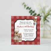 Koken van Beren Kinderen van Birthday Kaart (Staand voorkant)