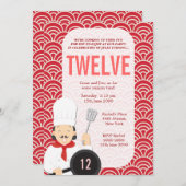 Koken van Chef Kitchen Birthday Uitnodigen Kaart (Voorkant / Achterkant)
