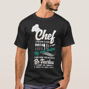 Koken van chef-koksen fouten bagel grill t-shirt