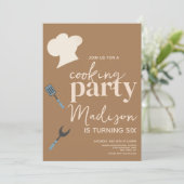 Koken van de uitnodiging van de Birthday Party (Staand voorkant)