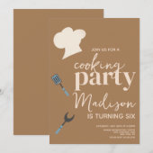 Koken van de uitnodiging van de Birthday Party (Voorkant / Achterkant)