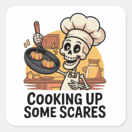 Koken van een paar angstaanjagende Stickers