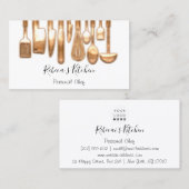 Koken van een persoonlijk restaurant met een goude visitekaartje (Voorkant / Achterkant)