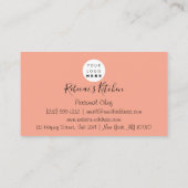 Koken van een persoonlijk restaurant met een goudm visitekaartje (Achterkant)