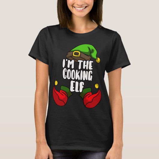 Koken van Elf Matching Family Kerstparty Pajama T-shirt (Voorkant)