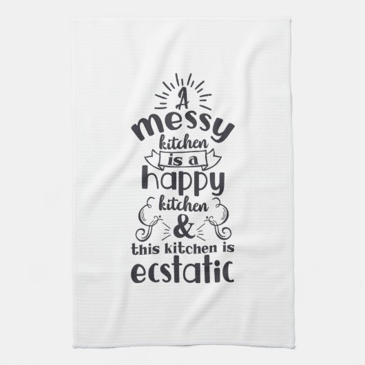 Koken van het Baking Kitchen Messy Funny Humor Gez Theedoek (Verticaal)