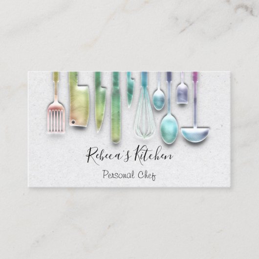 Koken van keuken- en keukenrestaurants van Chef Visitekaartje (Voorkant)