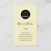 Koken van Logo Chef Restaurant Kitchen Geel Goud G Visitekaartje (Achterkant)