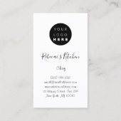 Koken van Logo restaurant Keuchen Knifes Modern Visitekaartje (Achterkant)