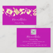 Koken van Logo van restaurants met persoonlijke Ch Visitekaartje (Voorkant / Achterkant)