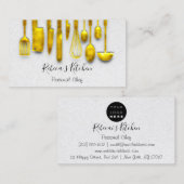 Koken van Personal Chef Restaurant Catering 3D Gol Visitekaartje (Voorkant / Achterkant)