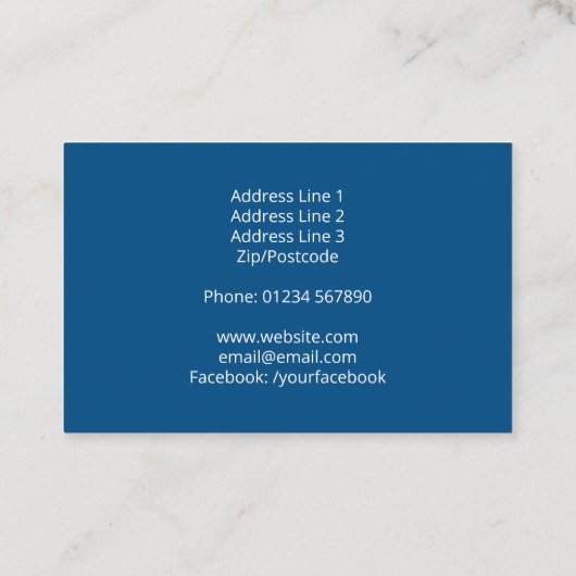 Koken van Visitekaartje van de keuken- en voedselk (Achterkant)