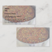 Koken van warme Chili Visitekaartje (Voorkant / Achterkant)