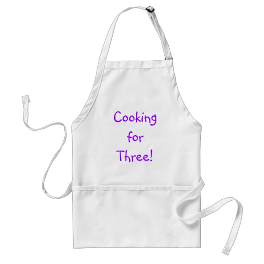 Koken voor drie! schort (Voorkant)