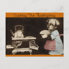Koken voor Thanksgiving Feestdagenkaart