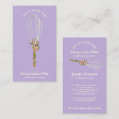 Koken Whiskgebak paars logo Visitekaartje (Voorkant / Achterkant)