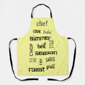Koken Woorden Geel Schort (Voorkant)