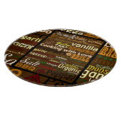 Koken WordArt (ronde) glazen snijplank (Hoek)