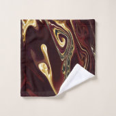 Kokend Goud Lava Berg rood goud blauw spiralen Bad Handdoek (Wasdoekje)