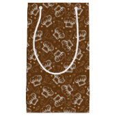 Kokend patroon met chef-kokpet klein cadeauzakje (Voorkant)