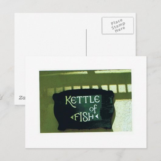 koker van vis , per c . minna briefkaart (Voorkant / Achterkant)