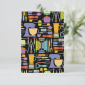 Kokerapparatuur, gadgets & gereedschap Patroon Bedankkaart (Staand voorkant)