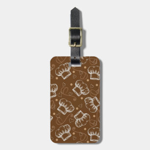 Kokerpatroon met chef-pet bagagelabel