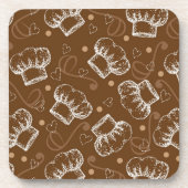 Kokerpatroon met chef-pet bier onderzetter (Voorkant)